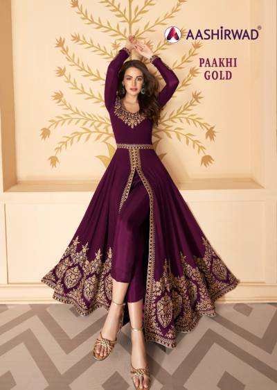 Pakhi Gold By Aashirwad Designer Partywear Dress Collection